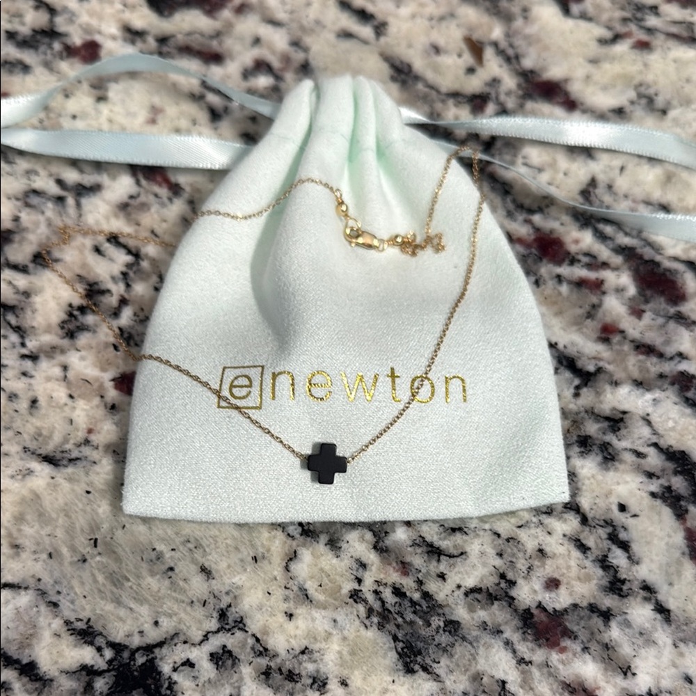 Newton Gold and Black Minimalist Necklace
